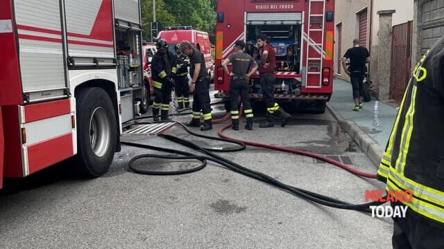 Incendio in una ditta a Legnano